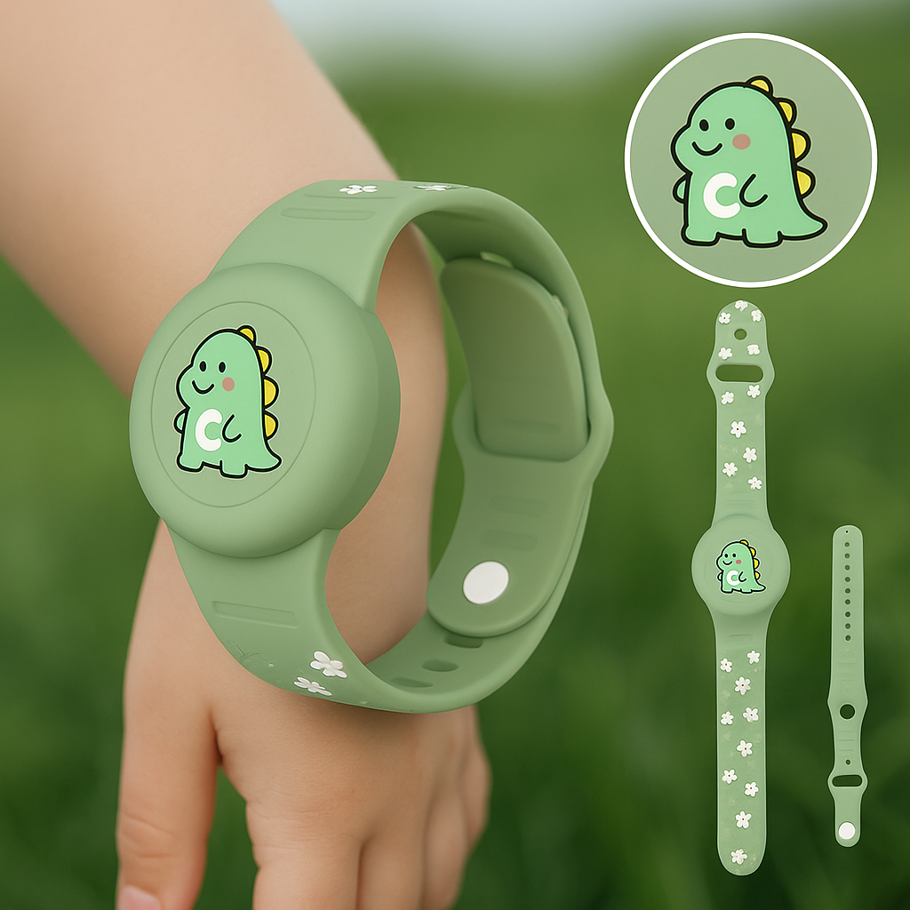 AirTag Armband Kinderen | Locatie van je Kind Volgen via Zoek Mijn | Verstelbaar Siliconen Polsbandje | Voor School, Speeltuin & Vakantie