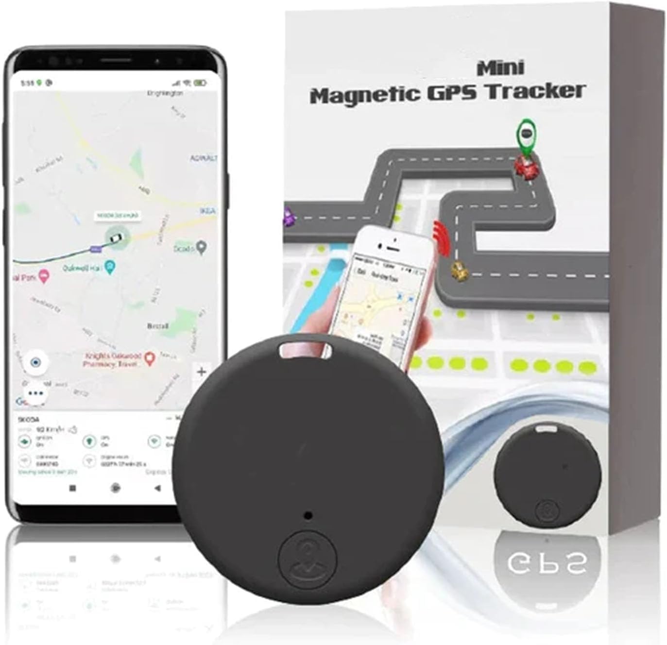 GPS Tracker met Magnetische Bevestiging | Realtime Tracking via App | Voertuigen en Waardevolle Spullen Volgen | Langdurige Accuduur