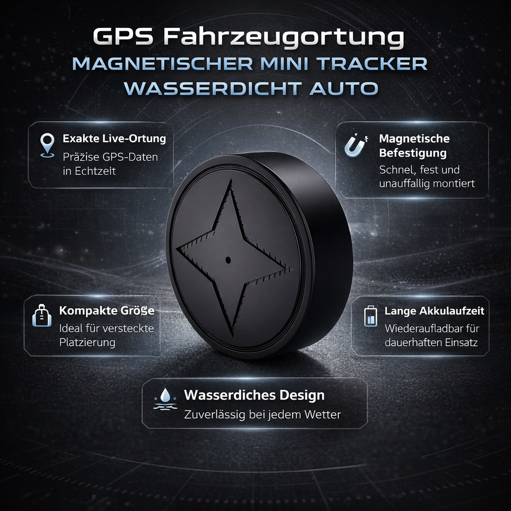 Compact GPS-volgapparaat met Magnetische Bevestiging Waterdicht Real-time Locatie Voertuigtracker Oplaadbaar Mini-formaat