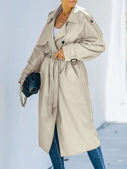 Dames Trenchcoat Waterdicht Lange Stijlvolle Jas