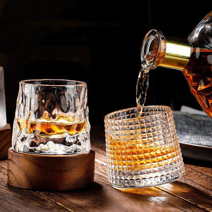 Draaibare Whiskyglazen Set – Loodvrij Kristal – Voor Intense Aromas en Stijlvol Genieten