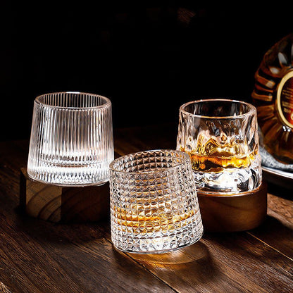 Draaibare Whiskyglazen Set – Loodvrij Kristal – Voor Intense Aromas en Stijlvol Genieten