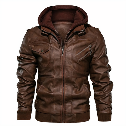 Leren Motorjack Heren Kunstleder Grant Stijl
