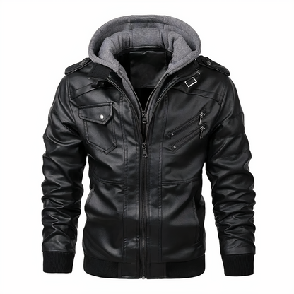Leren Motorjack Heren Kunstleder Grant Stijl