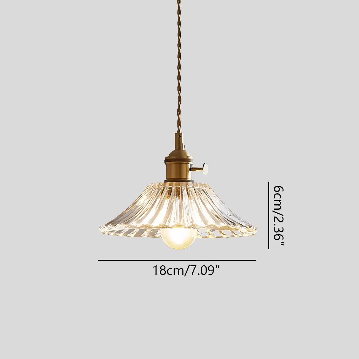 Hanglamp Glas Brons Verstelbare Kabel Woonkamer Eettafel Transparante Glazen Hanglamp Sfeerverlichting Vintage