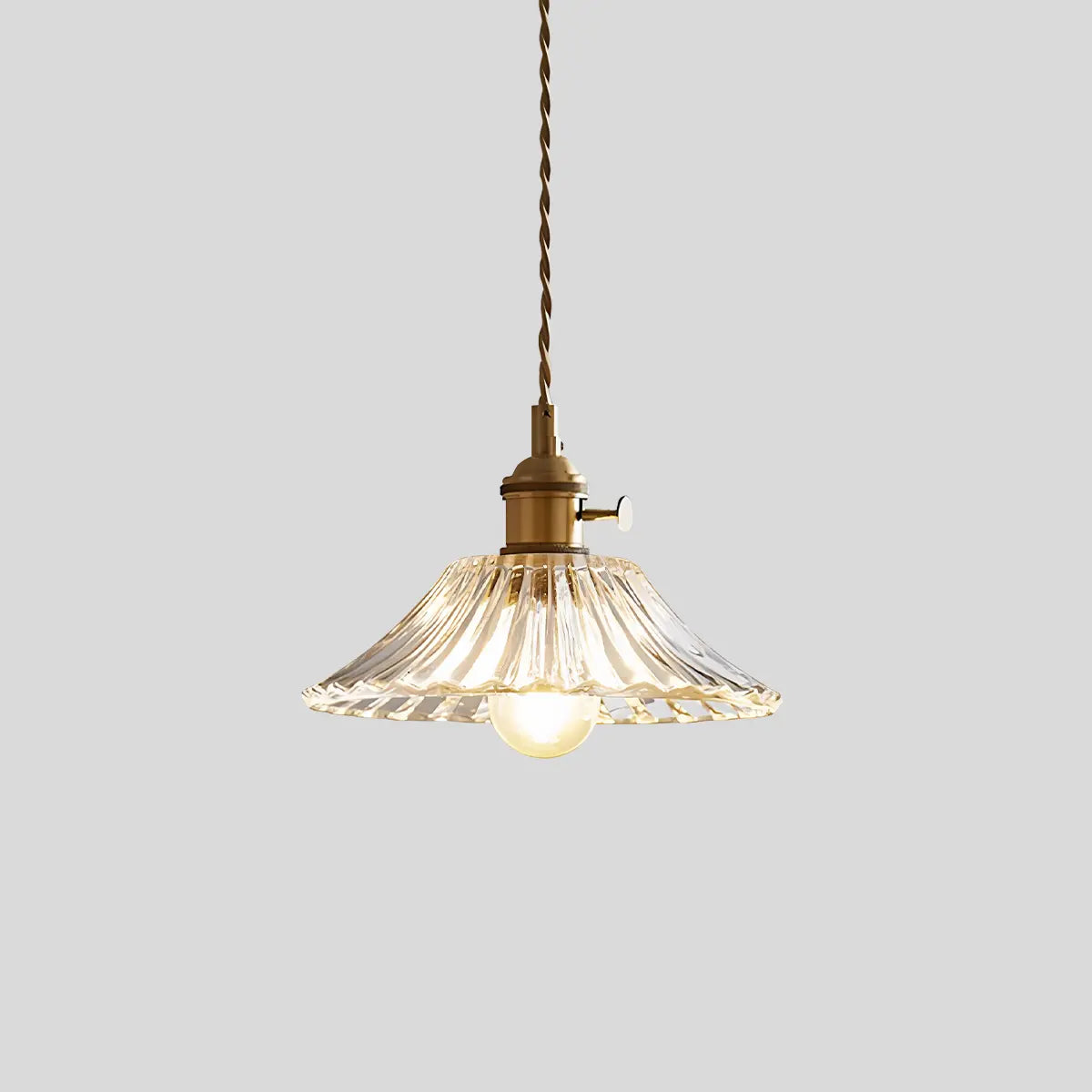 Hanglamp Glas Brons Verstelbare Kabel Woonkamer Eettafel Transparante Glazen Hanglamp Sfeerverlichting Vintage