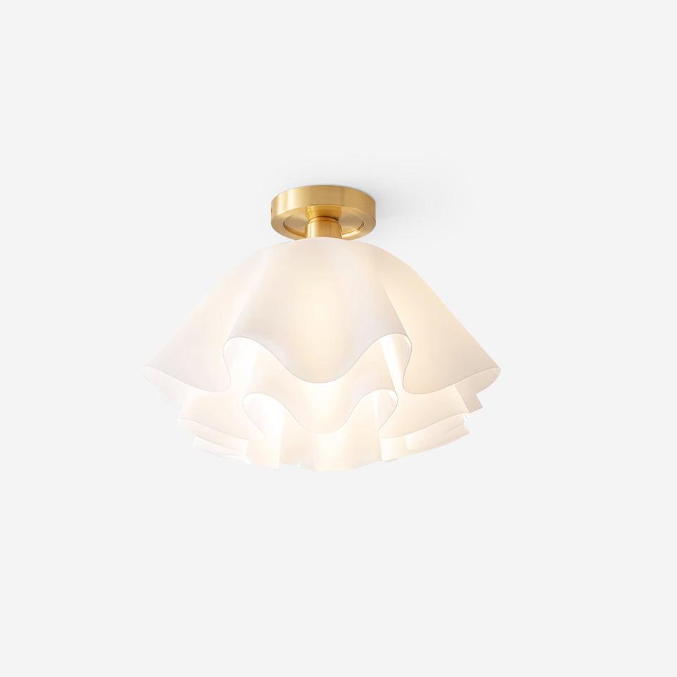Plafondlamp Modern Gevouwen Design Acryl Koper E27 LED Woonkamer