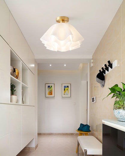 Plafondlamp Modern Gevouwen Design Acryl Koper E27 LED Woonkamer