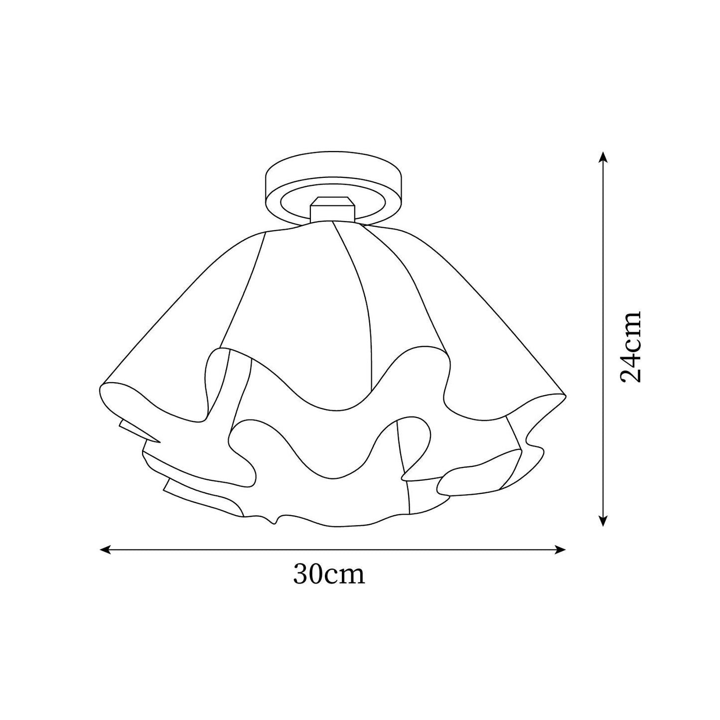 Plafondlamp Modern Gevouwen Design Acryl Koper E27 LED Woonkamer