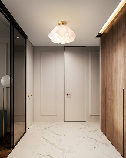 Plafondlamp Modern Gevouwen Design Acryl Koper E27 LED Woonkamer