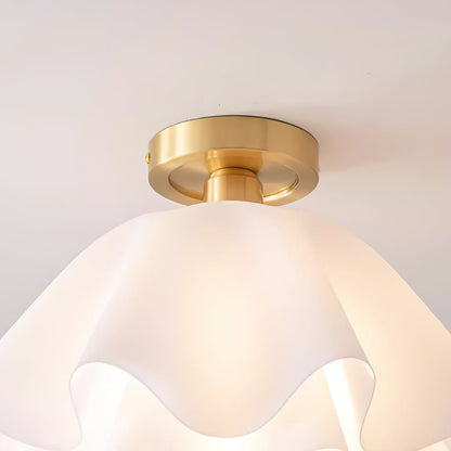 Plafondlamp Modern Gevouwen Design Acryl Koper E27 LED Woonkamer