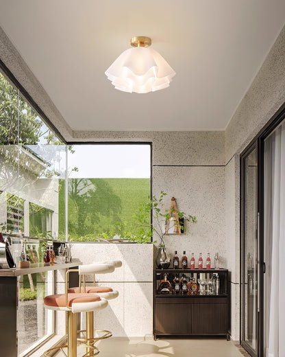Plafondlamp Modern Gevouwen Design Acryl Koper E27 LED Woonkamer
