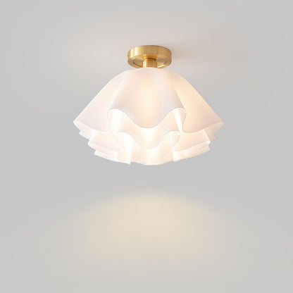 Plafondlamp Modern Gevouwen Design Acryl Koper E27 LED Woonkamer