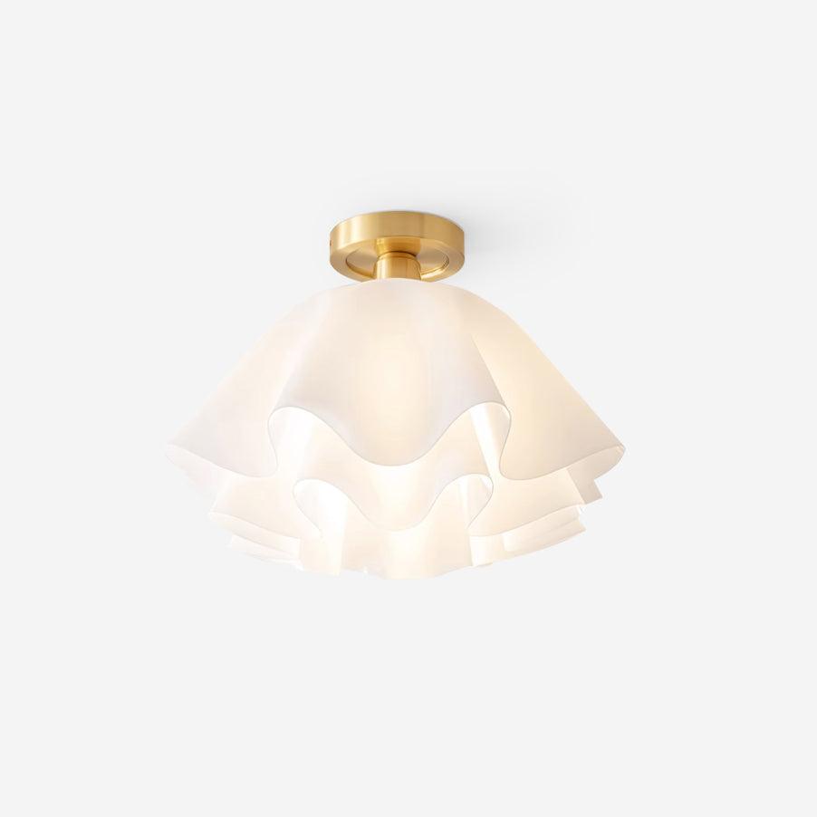 Plafondlamp Modern Gevouwen Design Acryl Koper E27 LED Woonkamer