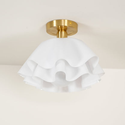 Plafondlamp Modern Gevouwen Design Acryl Koper E27 LED Woonkamer