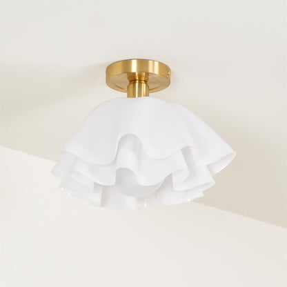 Plafondlamp Modern Gevouwen Design Acryl Koper E27 LED Woonkamer