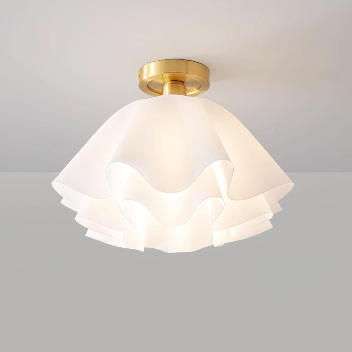 Plafondlamp Modern Gevouwen Design Acryl Koper E27 LED Woonkamer