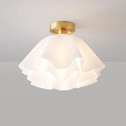 Plafondlamp Modern Gevouwen Design Acryl Koper E27 LED Woonkamer