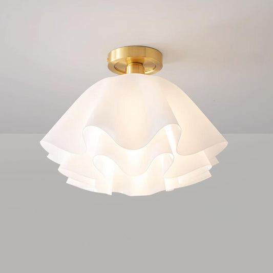 Plafondlamp Modern Gevouwen Design Acryl Koper E27 LED Woonkamer