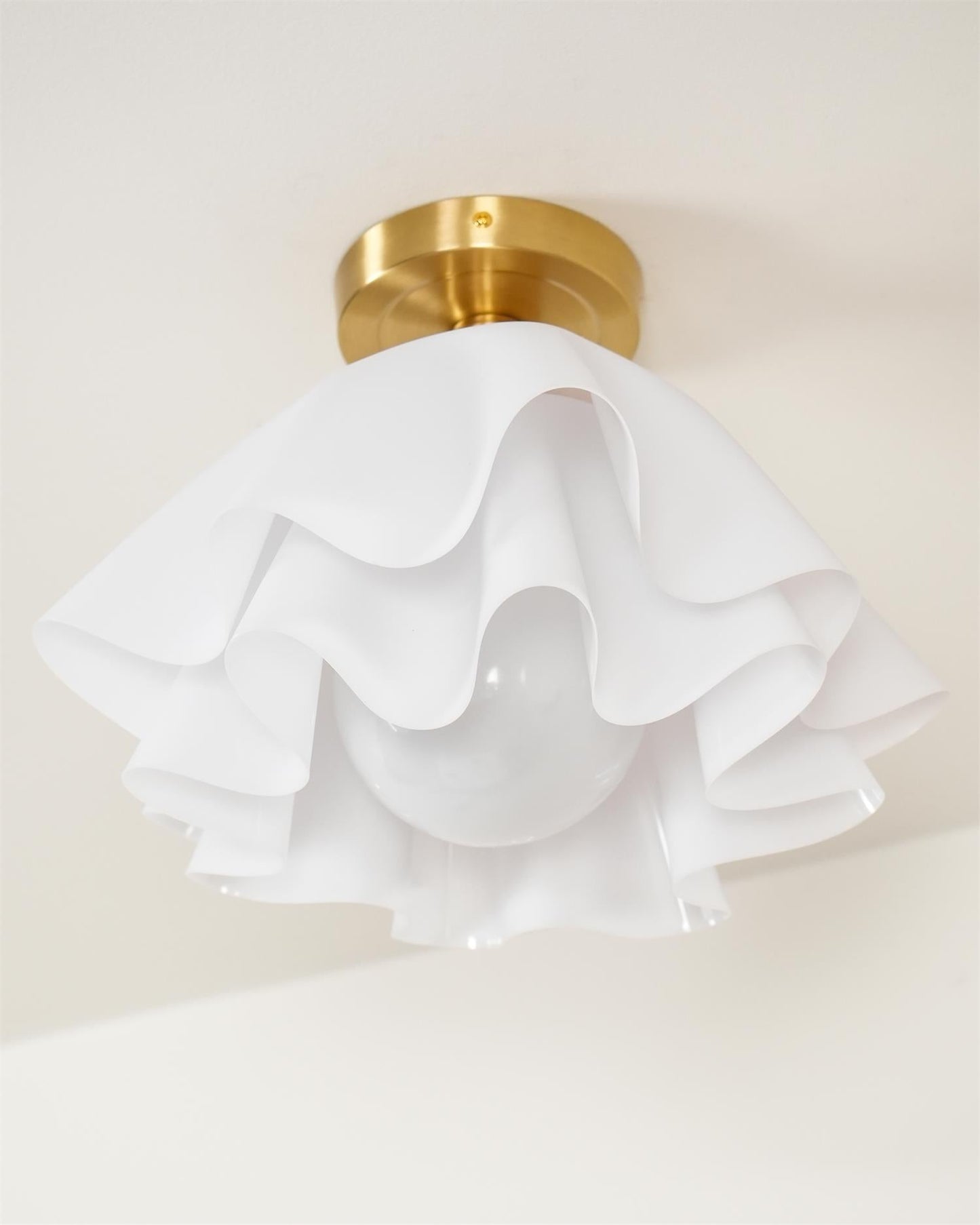 Plafondlamp Modern Gevouwen Design Acryl Koper E27 LED Woonkamer