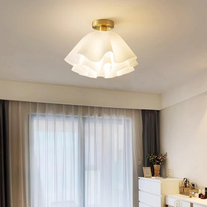 Plafondlamp Modern Gevouwen Design Acryl Koper E27 LED Woonkamer