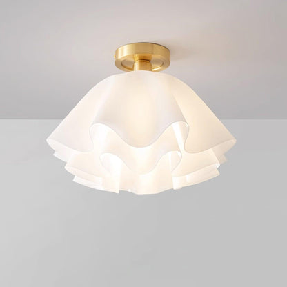 Plafondlamp Modern Gevouwen Design Acryl Koper E27 LED Woonkamer