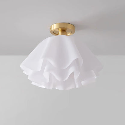Plafondlamp Modern Gevouwen Design Acryl Koper E27 LED Woonkamer