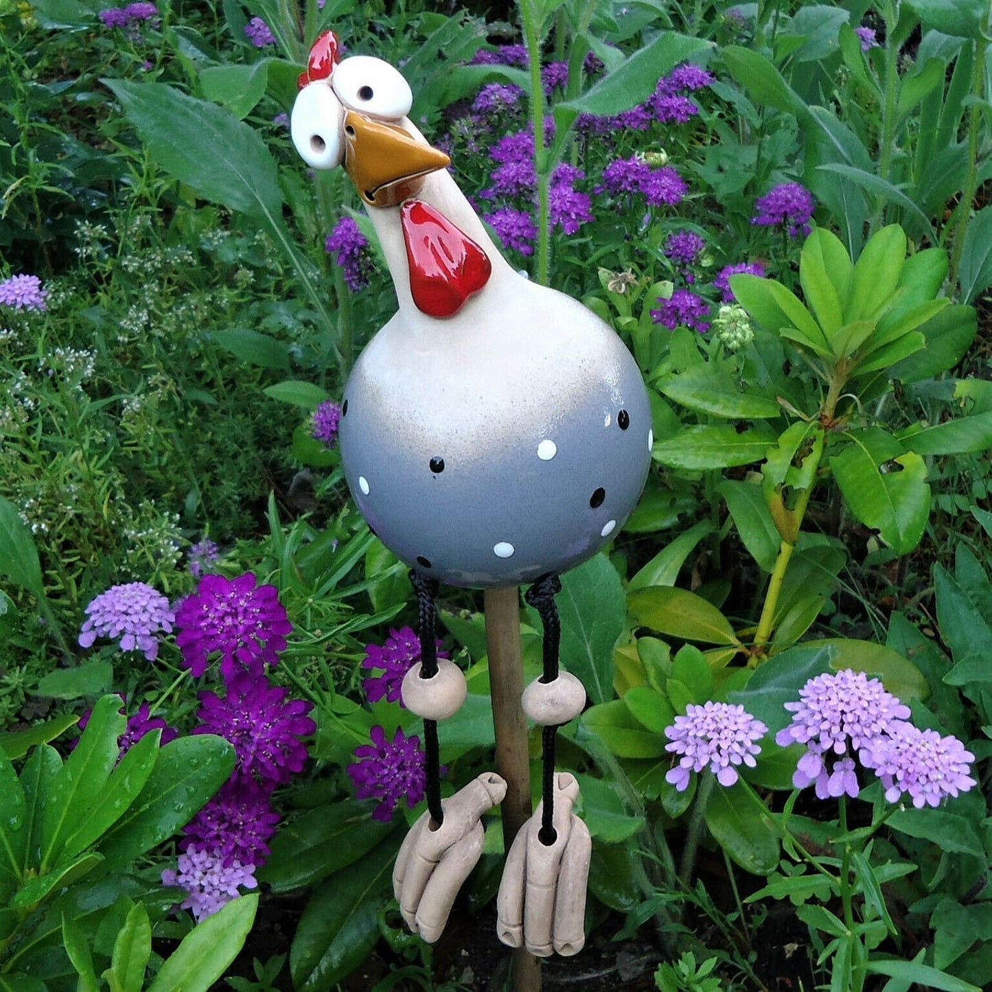 Decoratieve Kipdecoratie Weerbestendig Tuinbeeldje voor Hek of Terras