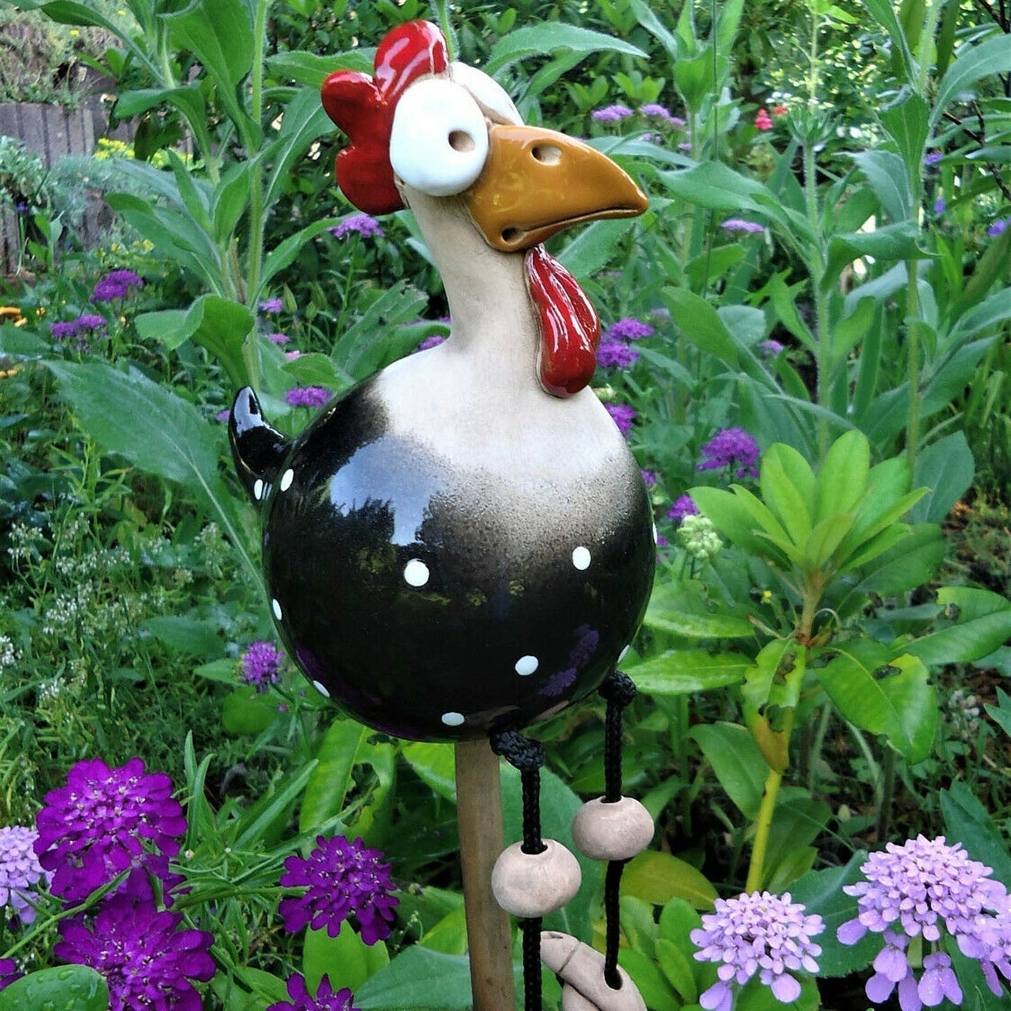 Decoratieve Kipdecoratie Weerbestendig Tuinbeeldje voor Hek of Terras