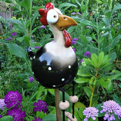 Decoratieve Kipdecoratie Weerbestendig Tuinbeeldje voor Hek of Terras