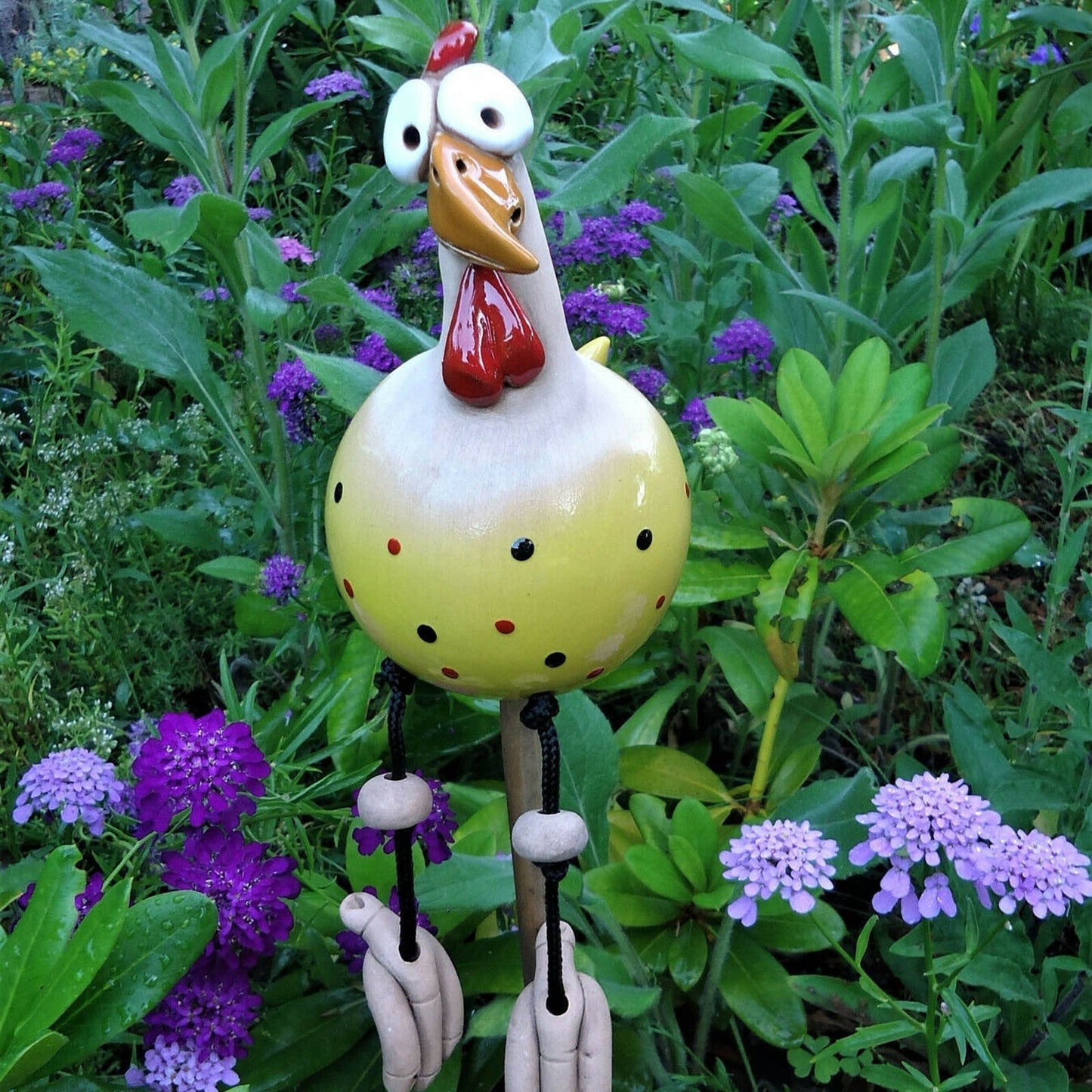 Decoratieve Kipdecoratie Weerbestendig Tuinbeeldje voor Hek of Terras