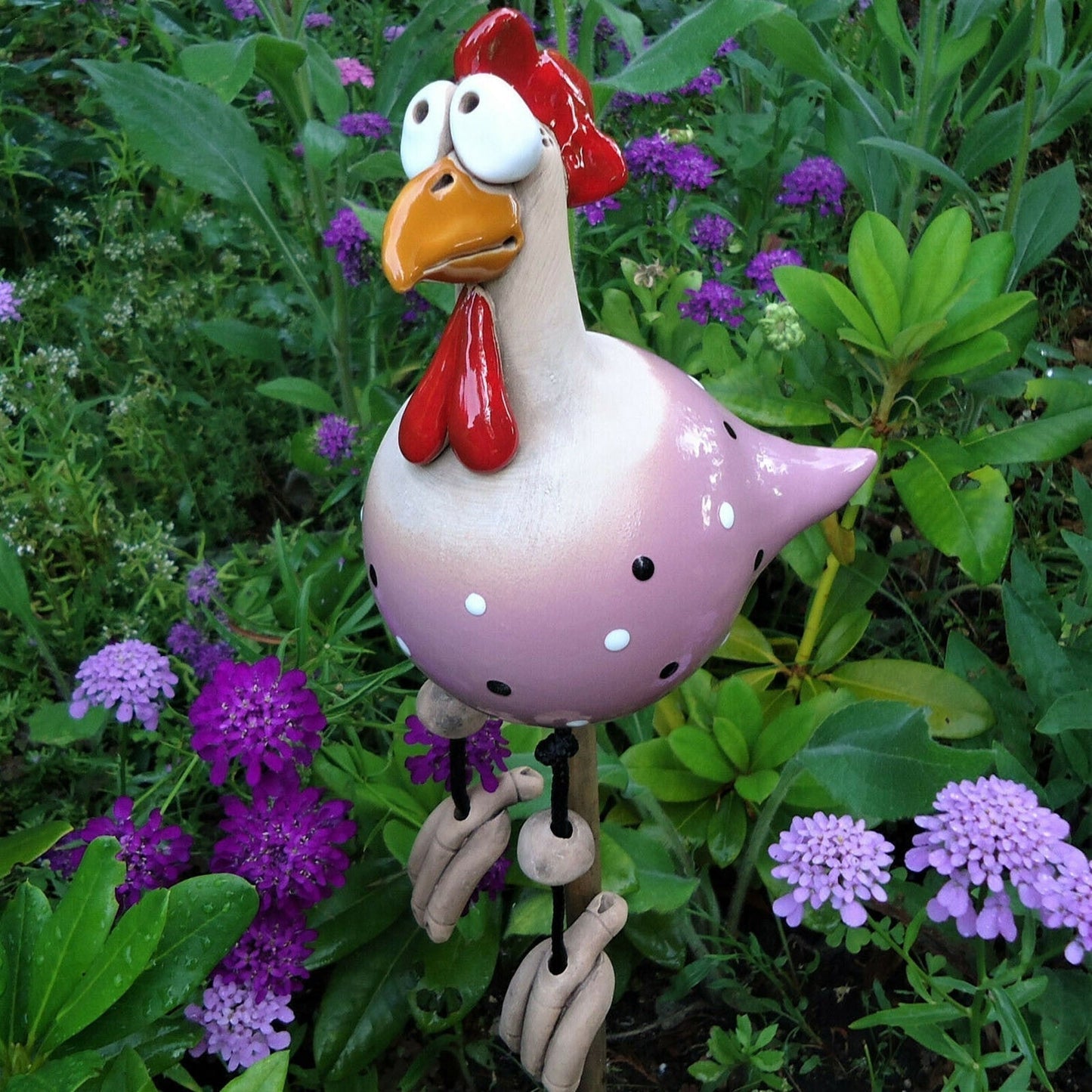 Decoratieve Kipdecoratie Weerbestendig Tuinbeeldje voor Hek of Terras
