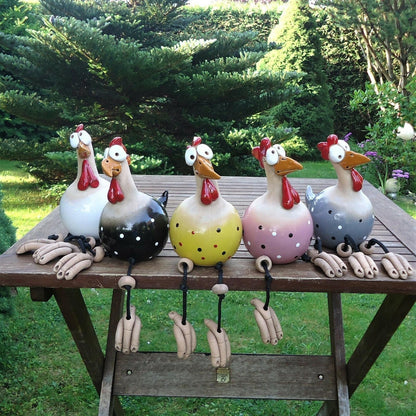 Tuinkip Decoratie Kleurrijk Tuin Terras Balkon Tuinbeeld Tuindecoratie Vogelbeeld Set Cadeau