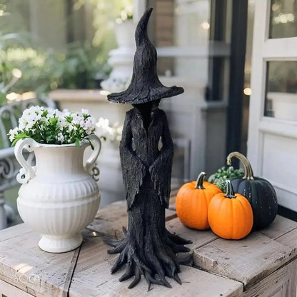Handgemaakte Heksen Tuinfiguur 26cm Bescherming Natuurlijke Energie Weerbestendig Hars Sfeervol Exterieur Interieur Mystic Guardian