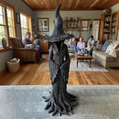 Handgemaakte Heksen Tuinfiguur 26cm Bescherming Natuurlijke Energie Weerbestendig Hars Sfeervol Exterieur Interieur Mystic Guardian