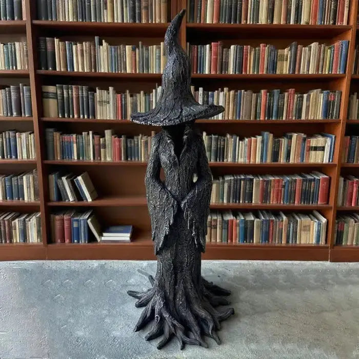 Handgemaakte Heksen Tuinfiguur 26cm Bescherming Natuurlijke Energie Weerbestendig Hars Sfeervol Exterieur Interieur Mystic Guardian