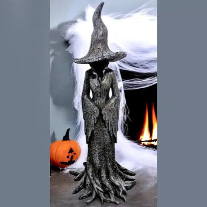 Handgemaakte Heksen Tuinfiguur 26cm Bescherming Natuurlijke Energie Weerbestendig Hars Sfeervol Exterieur Interieur Mystic Guardian
