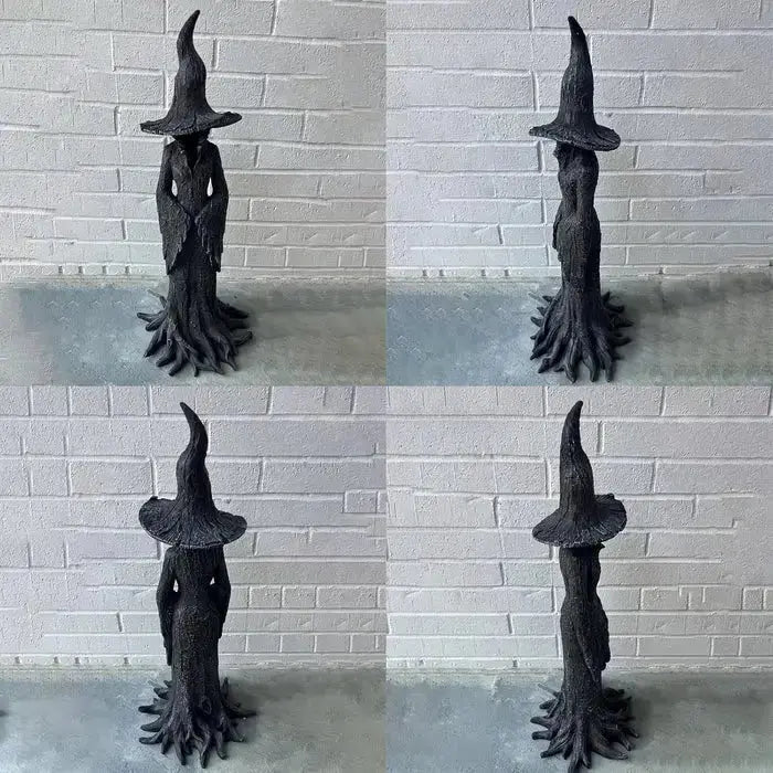 Handgemaakte Heksen Tuinfiguur 26cm Bescherming Natuurlijke Energie Weerbestendig Hars Sfeervol Exterieur Interieur Mystic Guardian