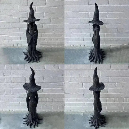 Handgemaakte Heksen Tuinfiguur 26cm Bescherming Natuurlijke Energie Weerbestendig Hars Sfeervol Exterieur Interieur Mystic Guardian