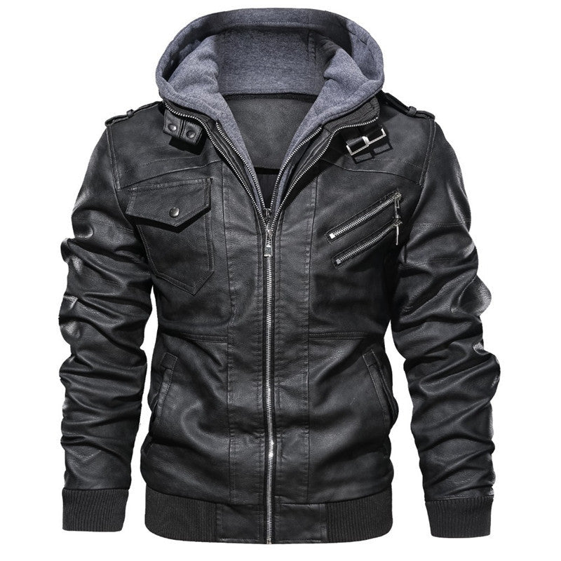 Gavino | Elegante e comoda giacca in pelle con cappuccio 4