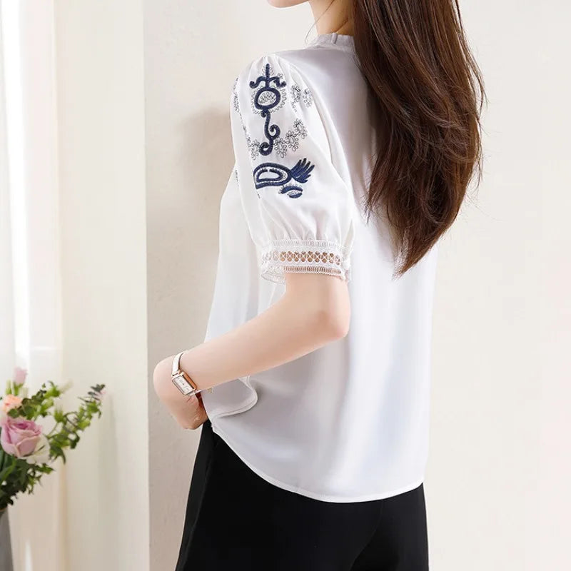 Dames Pullover Kant Paneel Mooi Design