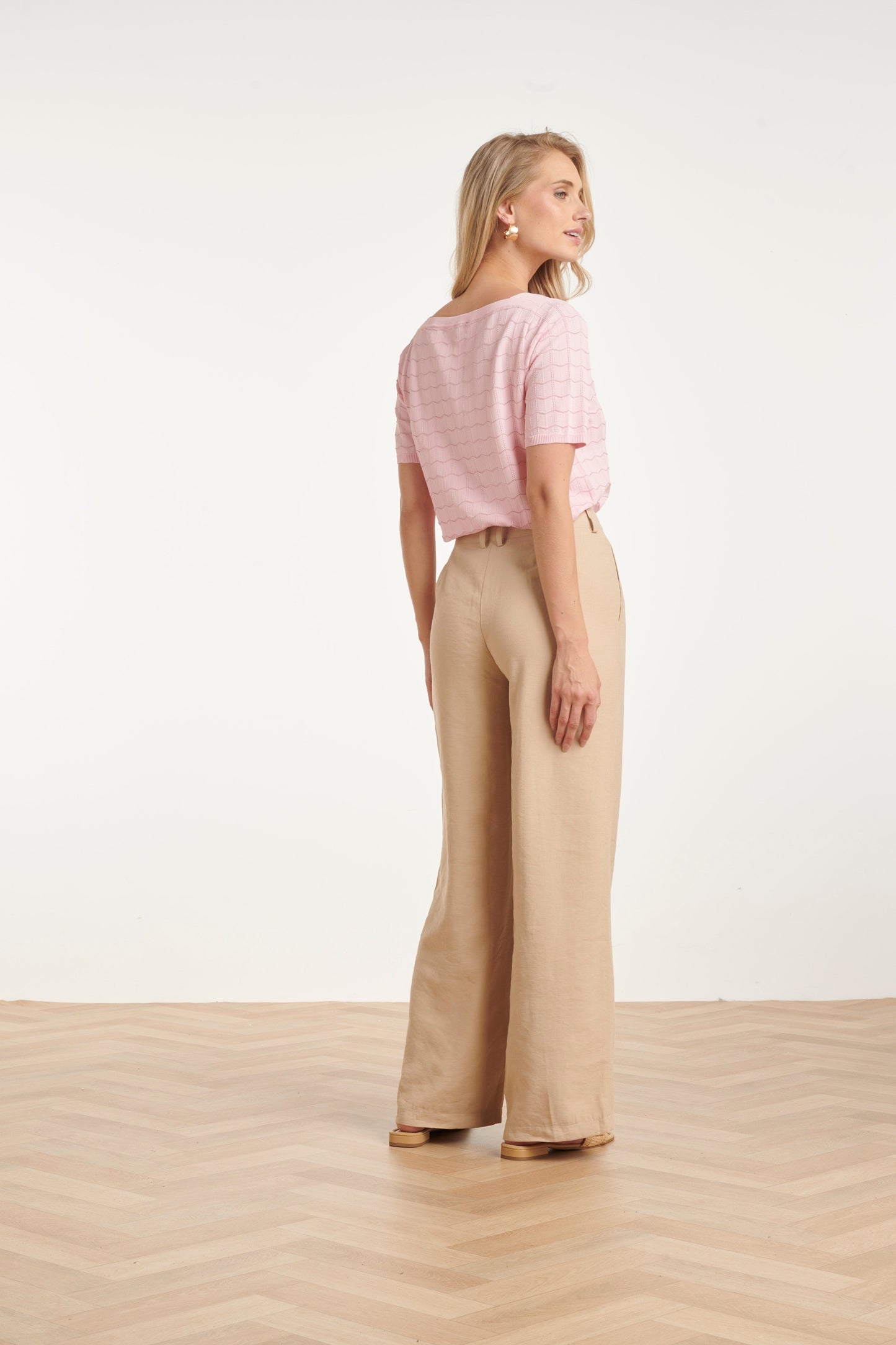 Gebreide Top Met Lurex | Luxe Roze - Gouden Top 4