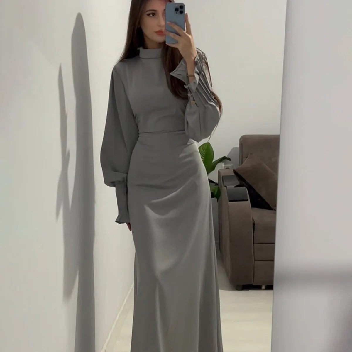 Maxi Jurk voor Vrouwen Bloesemprint Elegante Stijl