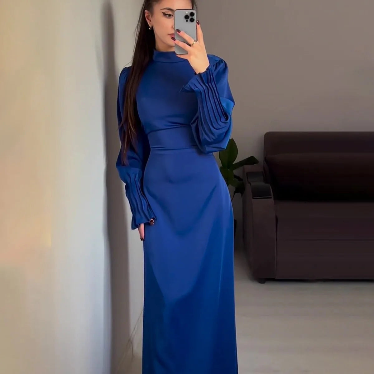 Maxi Jurk voor Vrouwen Bloesemprint Elegante Stijl