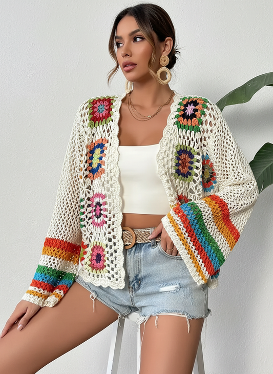 Gehaakte Boho Vest Zavira Stijlvolle Omslagdoek - StudioMarella