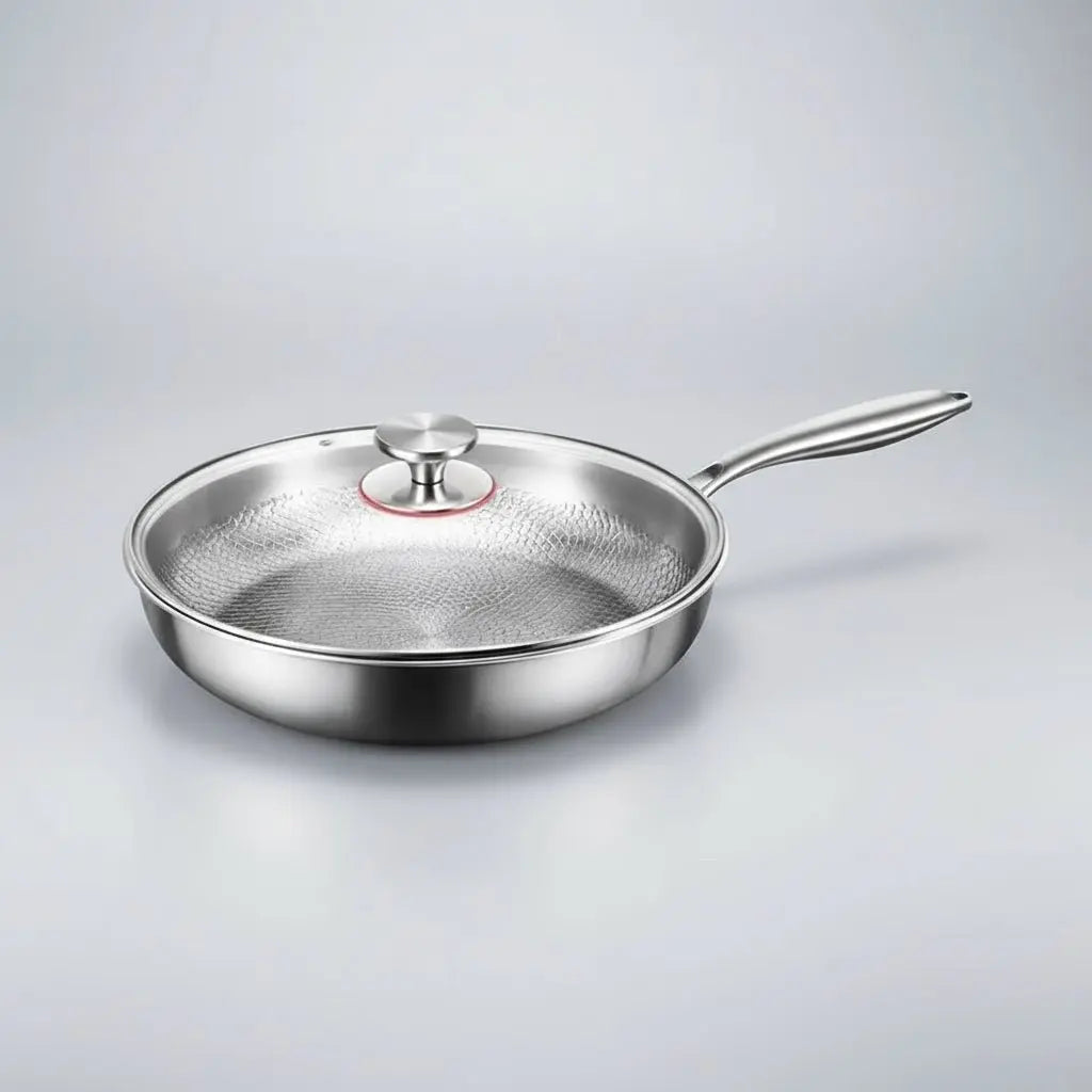 Antiaanbakkoekenpan met Titaniumcoating en Gehamerd Oppervlak voor Alle Kookplaten
