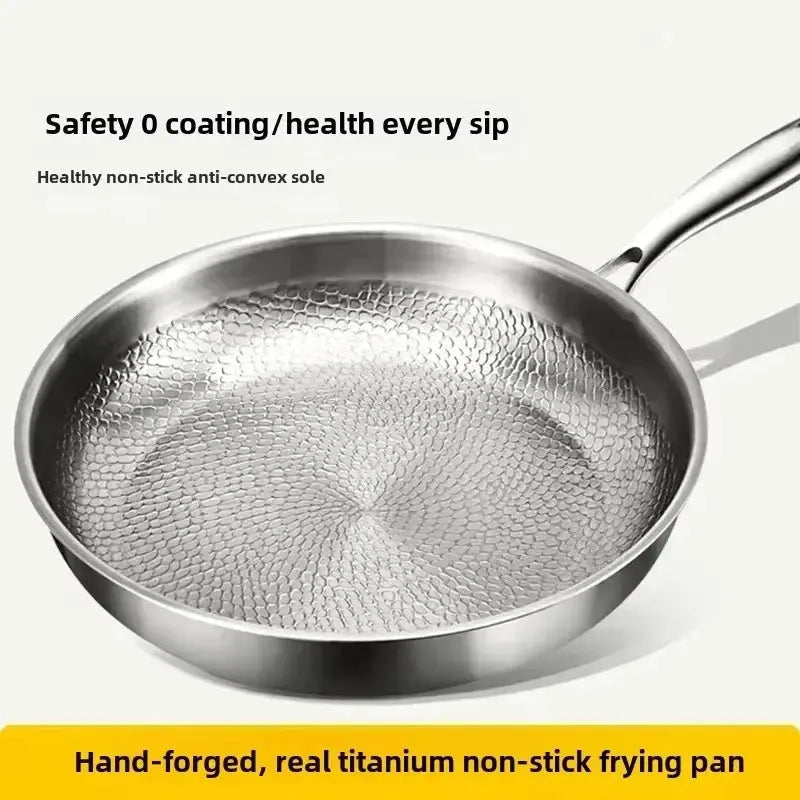 Antiaanbakkoekenpan met Titaniumcoating en Gehamerd Oppervlak voor Alle Kookplaten
