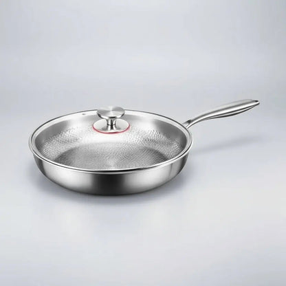 Antiaanbakkoekenpan met Titaniumcoating en Gehamerd Oppervlak voor Alle Kookplaten