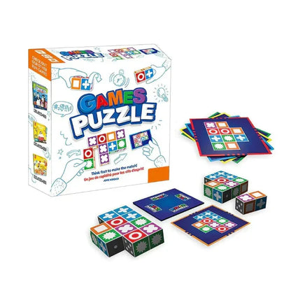 Logisch Gezelschapsspel Karton Kunststof 20x20x6cm Kinderen Volwassenen Concentratie Reactie Patroonherkenning Familiespel Denkspel