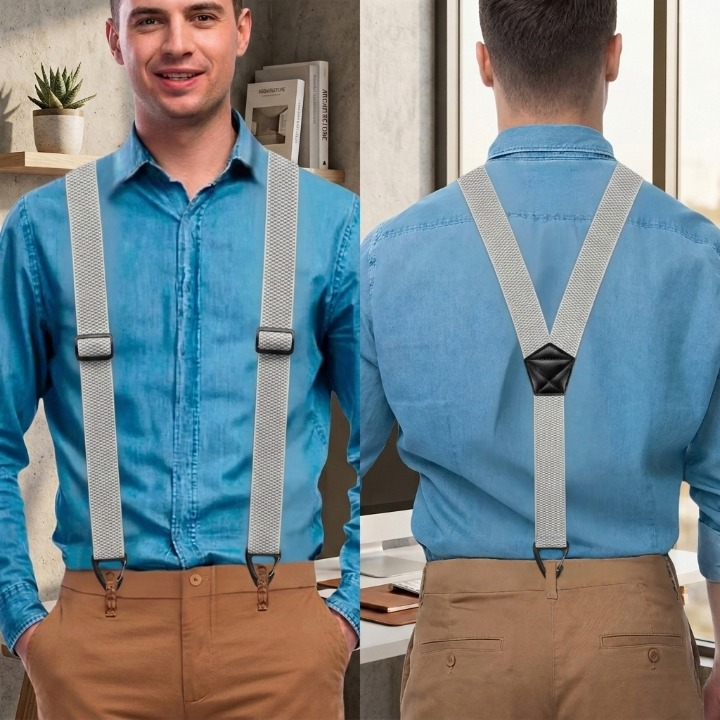 Herenbretels met Haakclips – Verstelbaar X-Back en Y-Vorm voor Perfecte Pasvorm